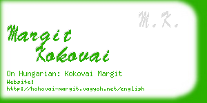 margit kokovai business card